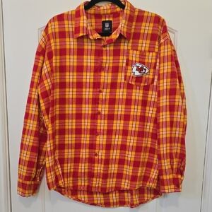 NFL Red and Yellow Checkered Men's Shirt